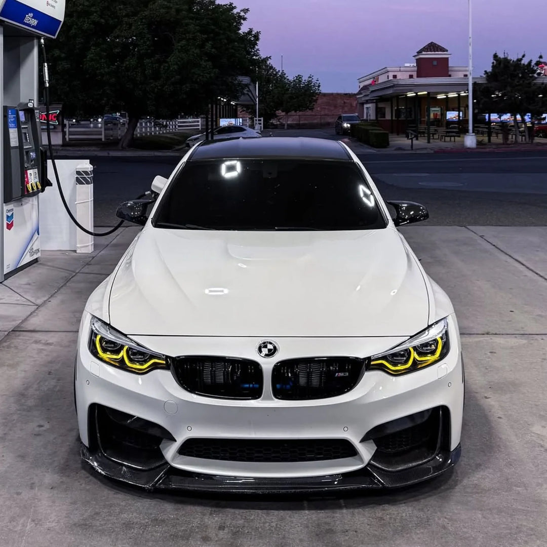 BMW M4 F82 headlight with yellow daytime running light