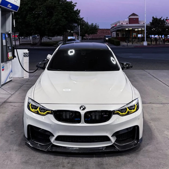 BMW M4 F82 headlight with yellow daytime running light