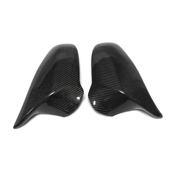 BMW M2 Competition F87 carbon fibre mirror caps close-up