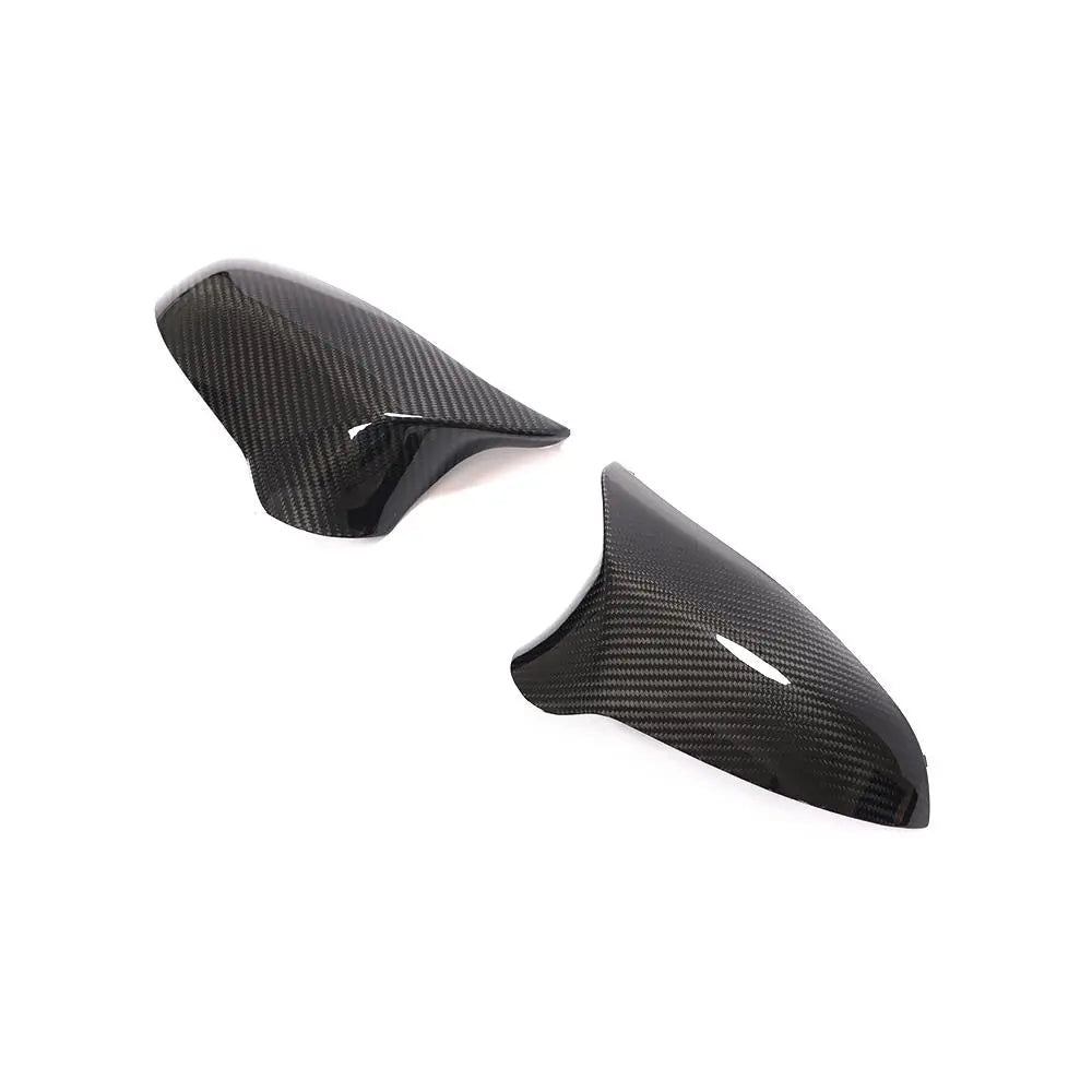 BMW M2 Competition F87 dry carbon fibre mirror caps angle shot
