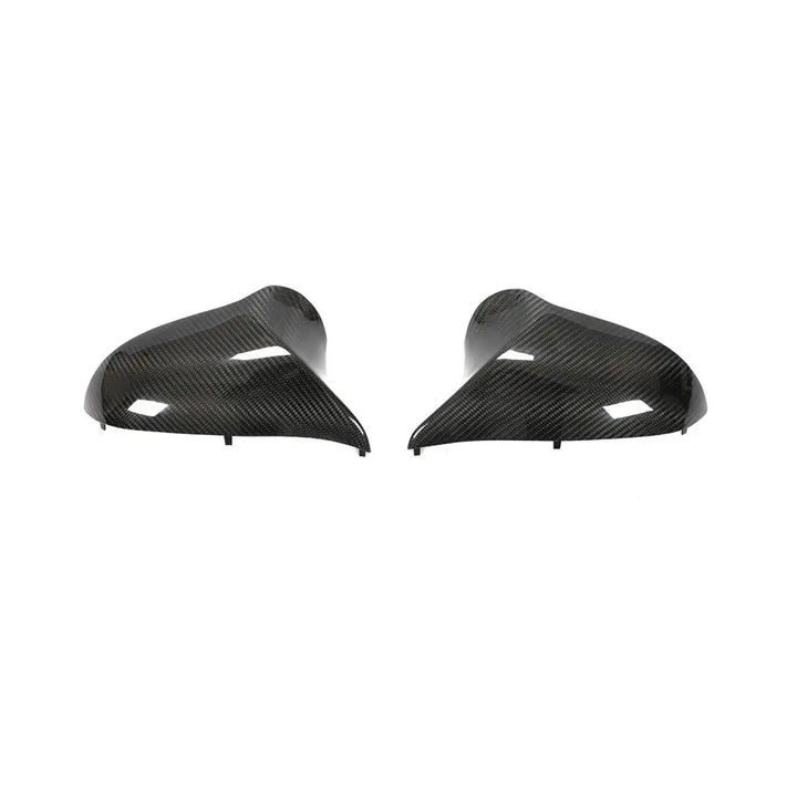 Genuine dry carbon fibre wing mirror covers for BMW M-series F-chassis front view