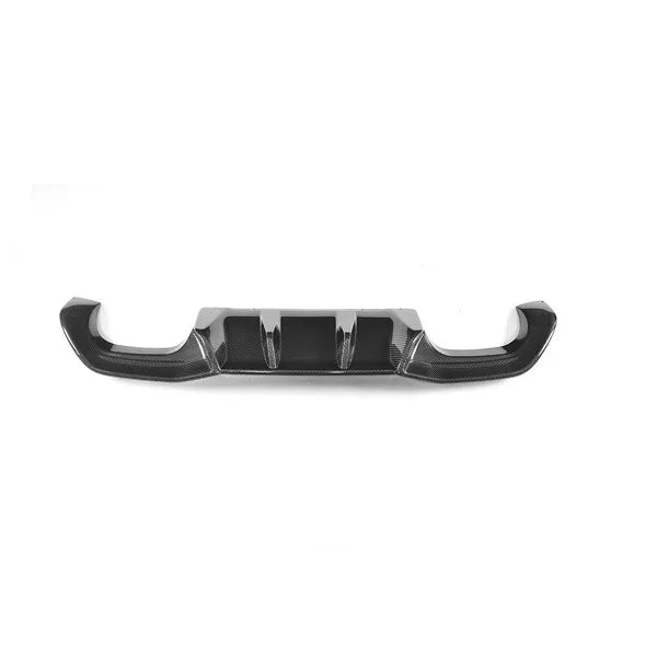 Carbon fibre rear diffuser V4 for BMW M2 F87 showing weave