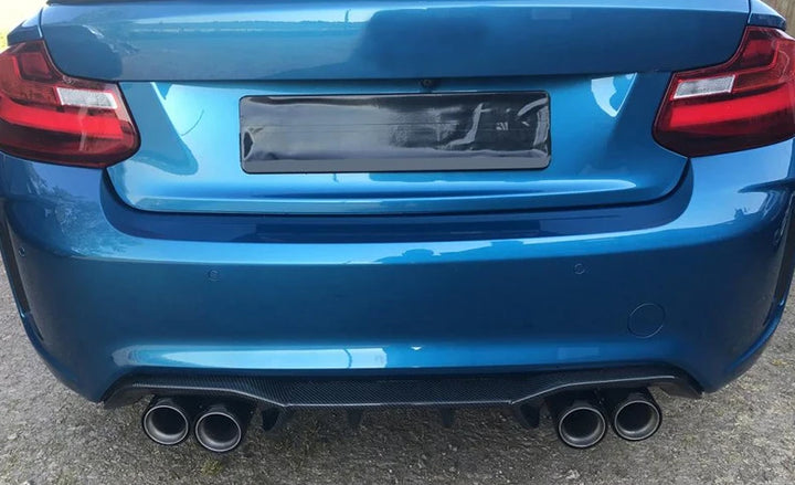 BMW M2 Competition F87 carbon fibre diffuser V4 installed