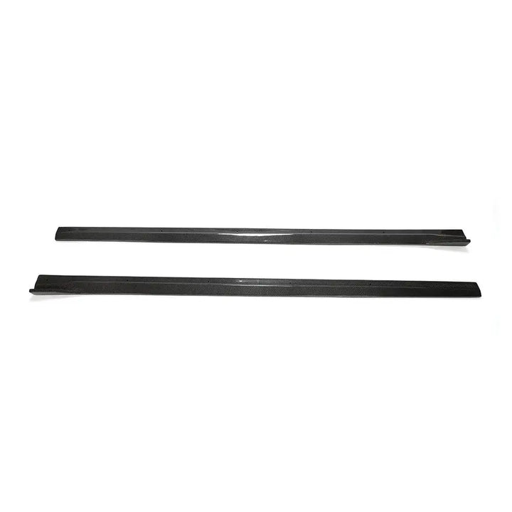 Carbon fibre side skirt V2 for BMW M2 showing weave
