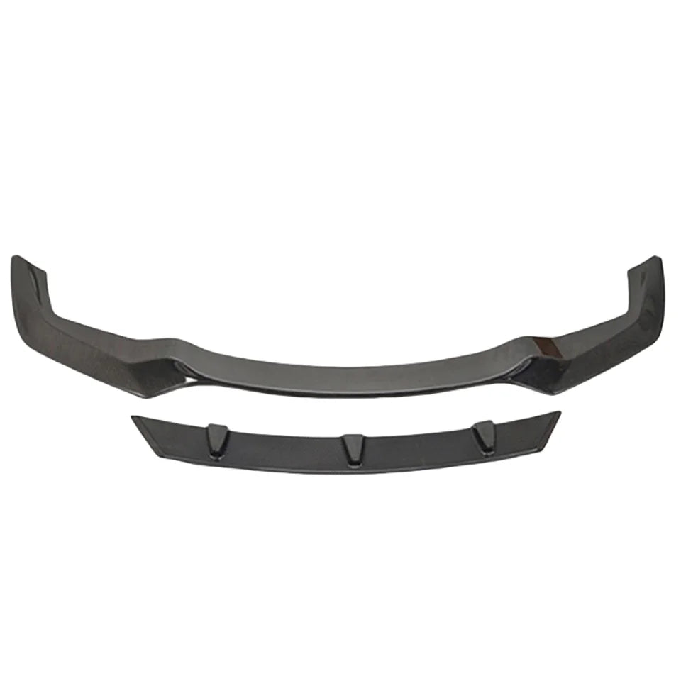 Carbon fibre front splitter V3 for BMW M2 OG showing weave