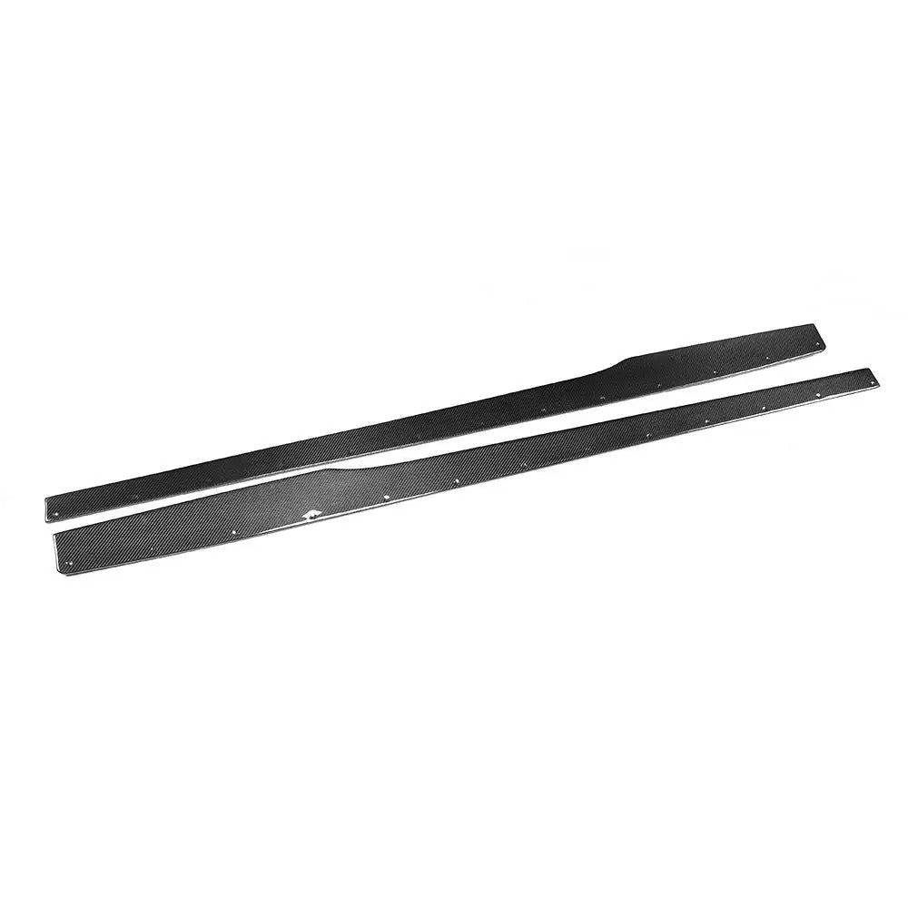 Carbon fibre side skirt V3 for BMW M2 showing weave