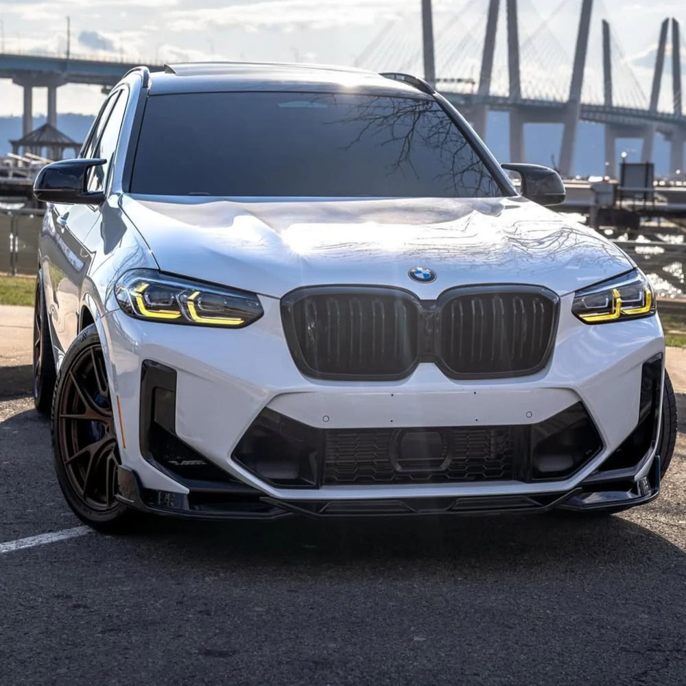 BMW X4M F98 headlight with yellow daytime running light