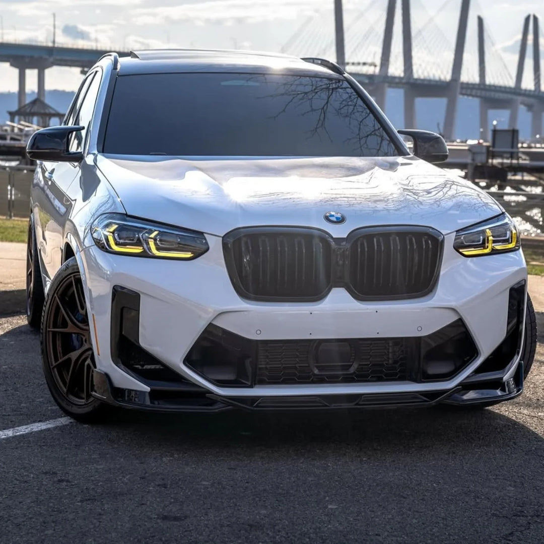 BMW X4M F98 headlight with yellow daytime running light