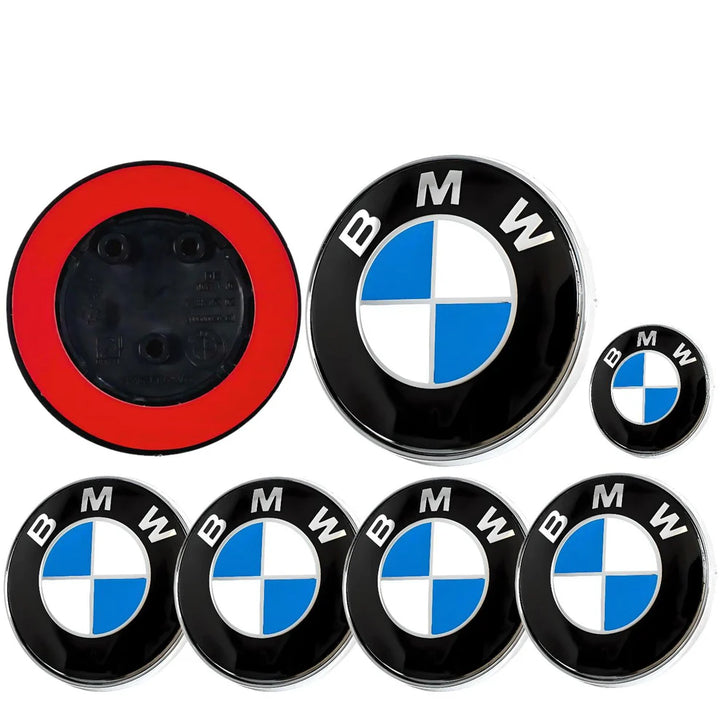 BMW Classic Blue and White Full Badge Set | 7-Piece Pack | AutoCap Solutions