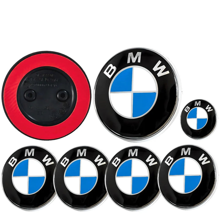 BMW Classic Blue and White Full Badge Set | 7-Piece Pack | AutoCap Solutions