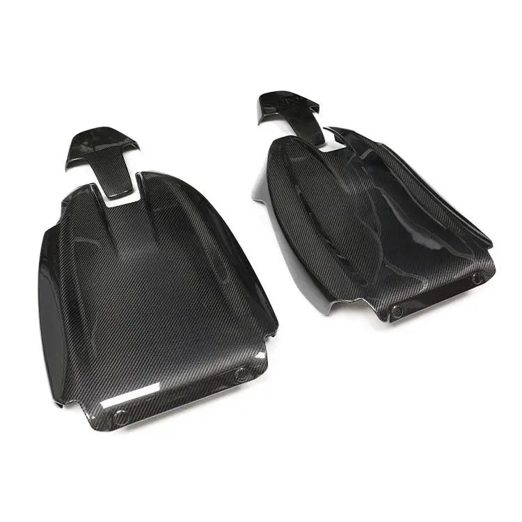 Dry carbon fibre seat back for BMW M4 G82 showing weave