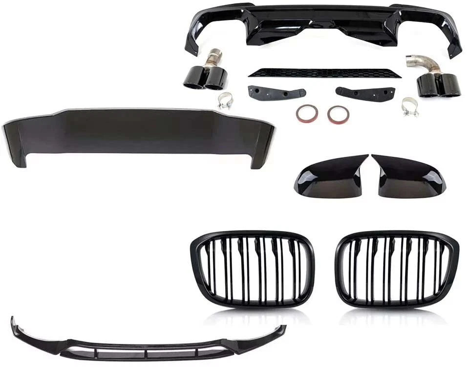 BMW X3 G01 gloss black body kit V1 complete set