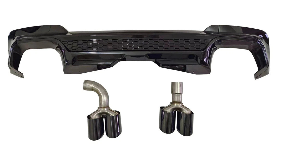 BMW X3 M Sport body kit V1 rear diffuser tailpipe detail