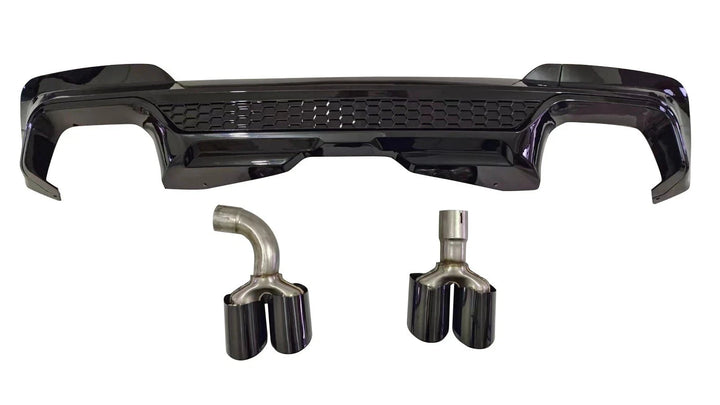 BMW X3 M Sport body kit V1 rear diffuser tailpipe detail