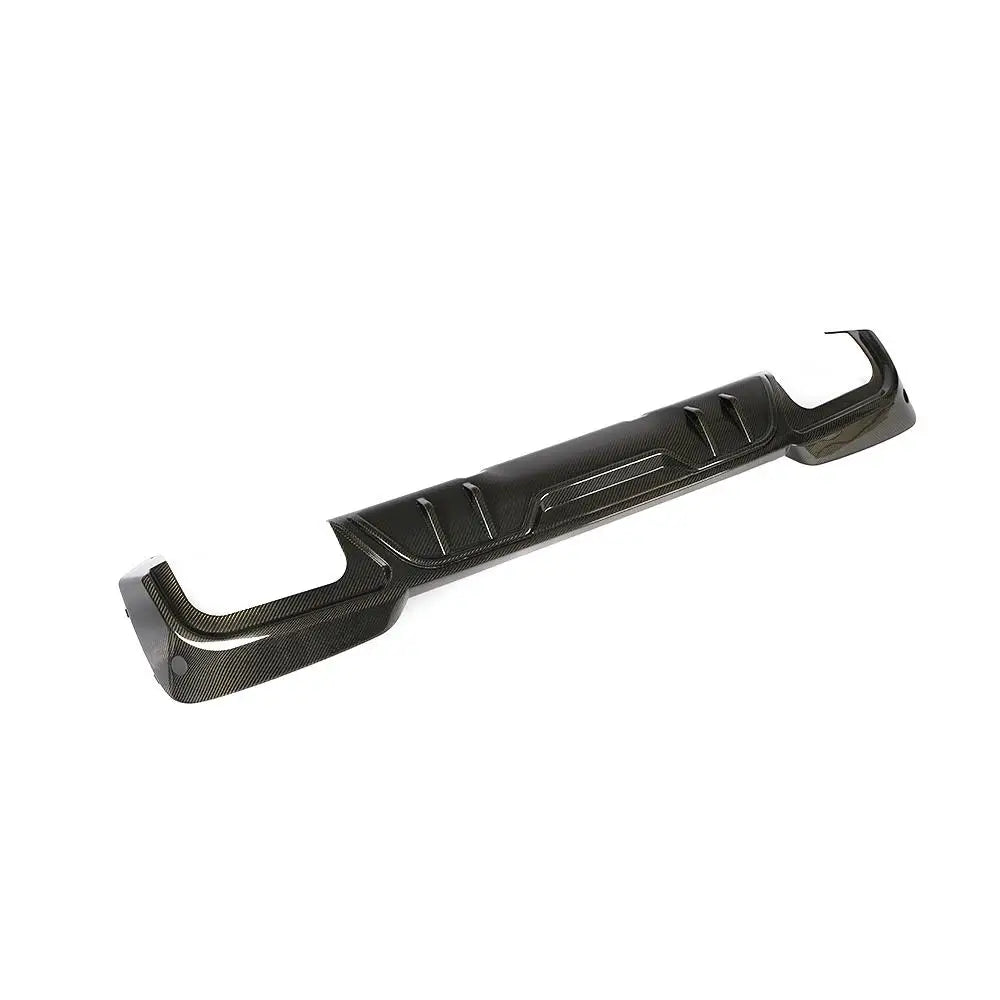 Carbon fibre rear diffuser for BMW X3 M Sport Pre-LCI showing weave