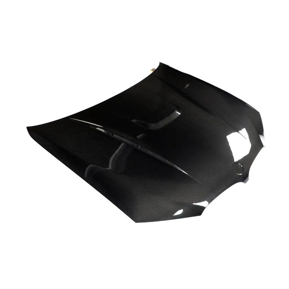 Dry carbon fibre bonnet for BMW X3M showing weave
