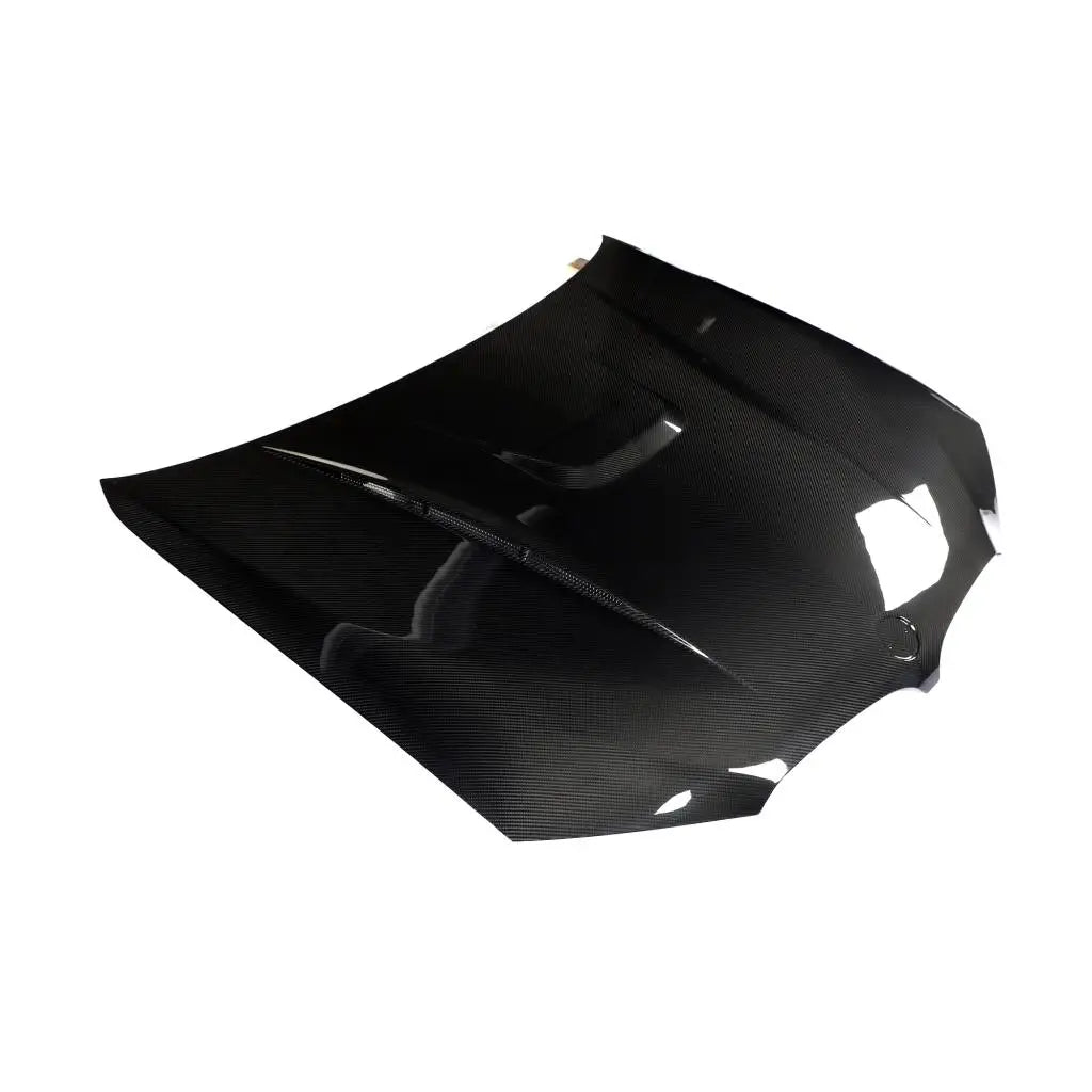 Dry carbon fibre bonnet for BMW X3M showing weave