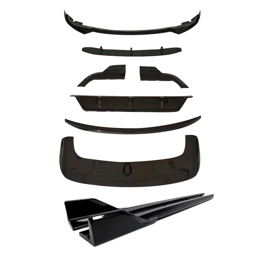 BMW X5 G05 gloss black front splitter rear diffuser side skirts spoiler