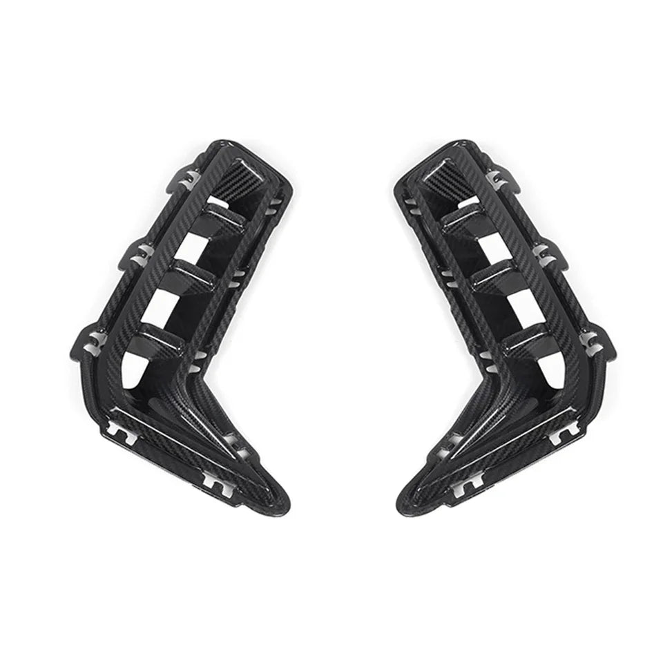 BMW X5 G05 M Sport LCI dry carbon fibre front bumper corners pair
