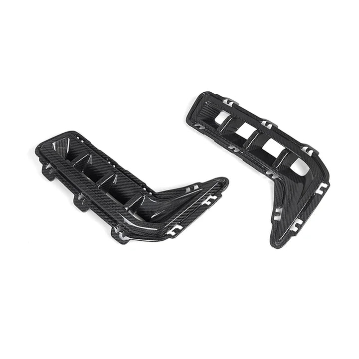 Genuine dry carbon fibre front bumper corners for BMW X5 G05 M Sport LCI