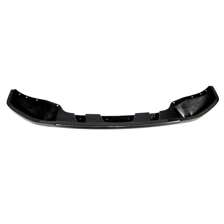 Dry carbon fibre front splitter V2 for BMW X5 G05 LCI showing weave