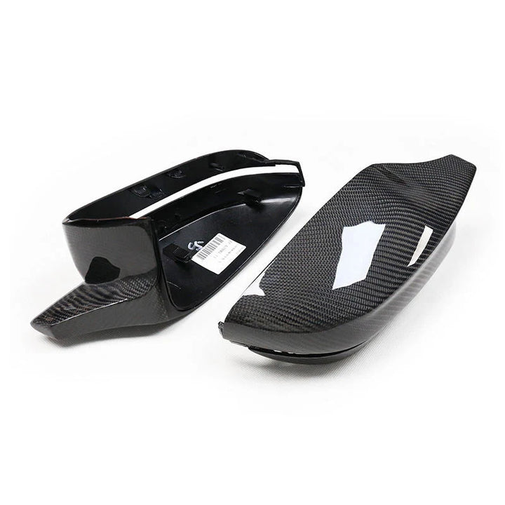 BMW G14 Convertible 8 Series carbon fibre mirror cover close-up