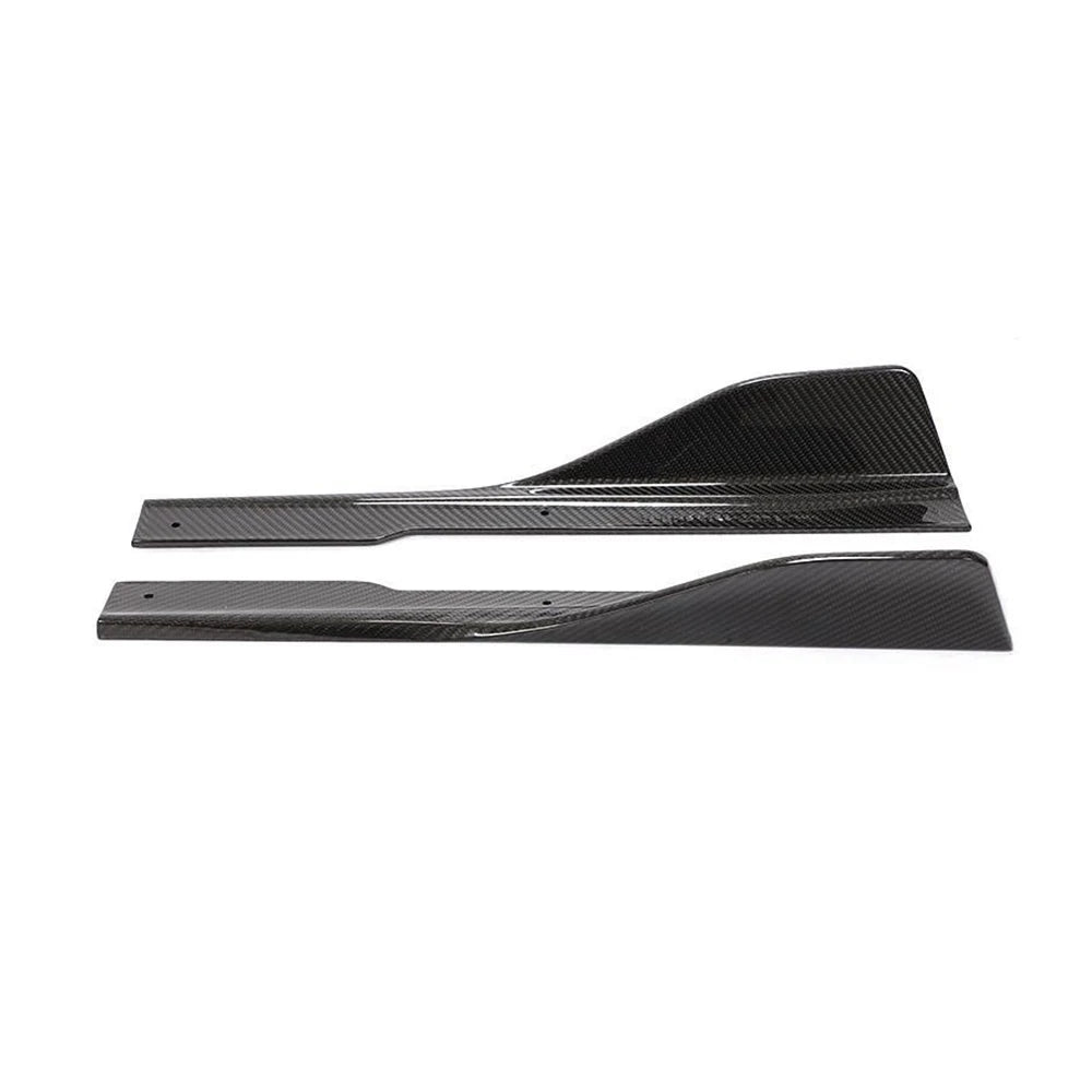 Dry carbon fibre side skirt V2 for BMW M8 F93 Gran Coupé showing weave