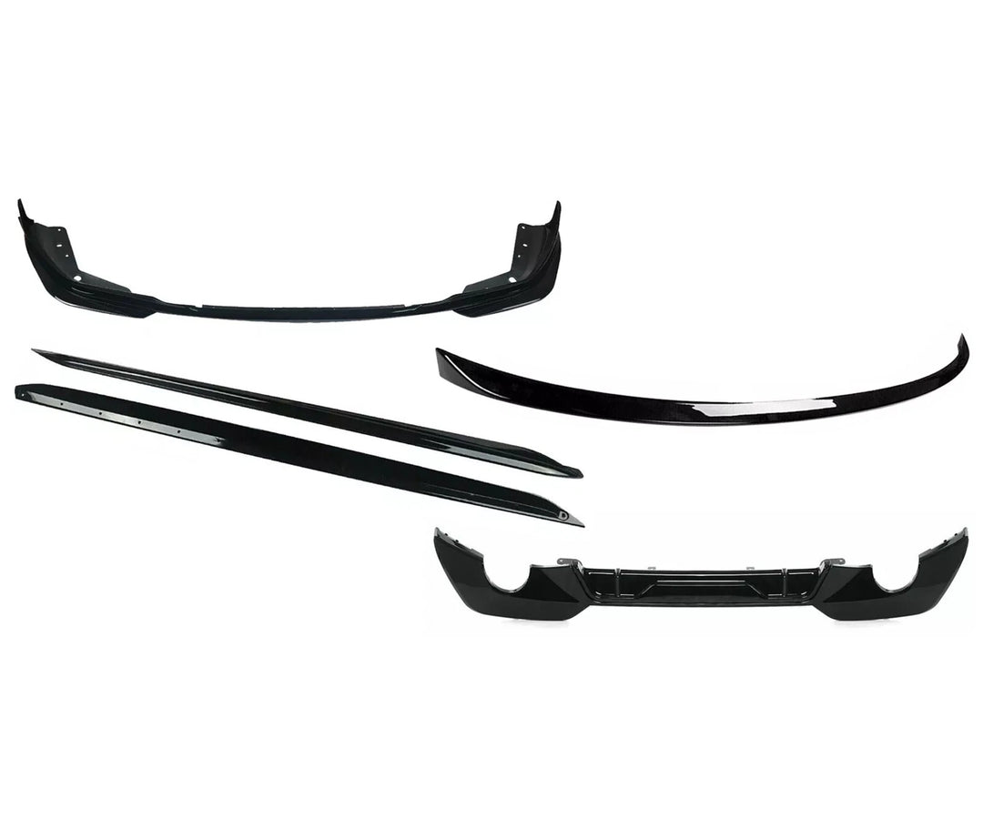 BMW G20 3 Series Pre-LCI gloss black body kit V1 dual exhaust alternate shot