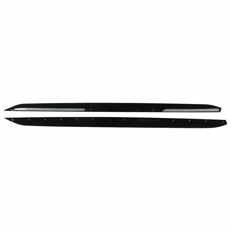 Gloss black front splitter side skirts and diffuser for BMW G20 M Sport