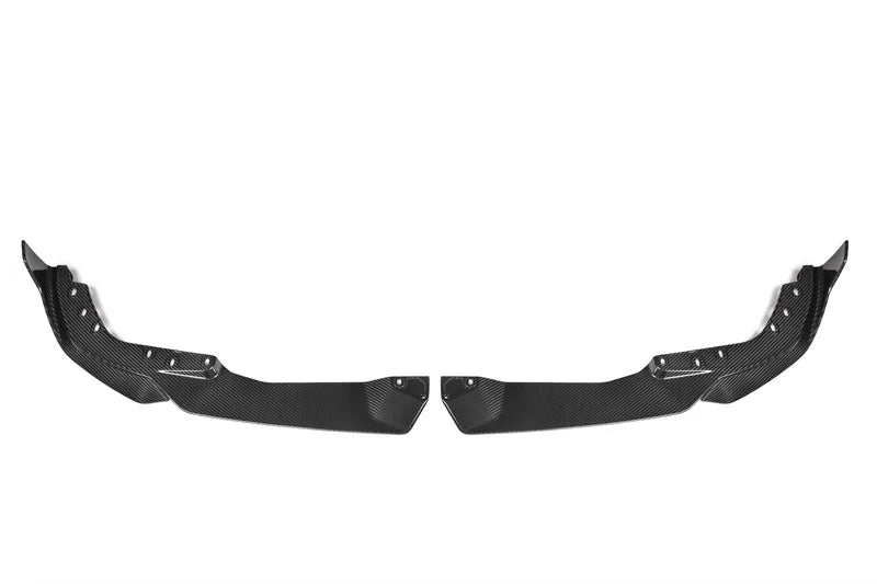 Dry carbon fibre front splitter V1 for BMW G20 LCI showing weave