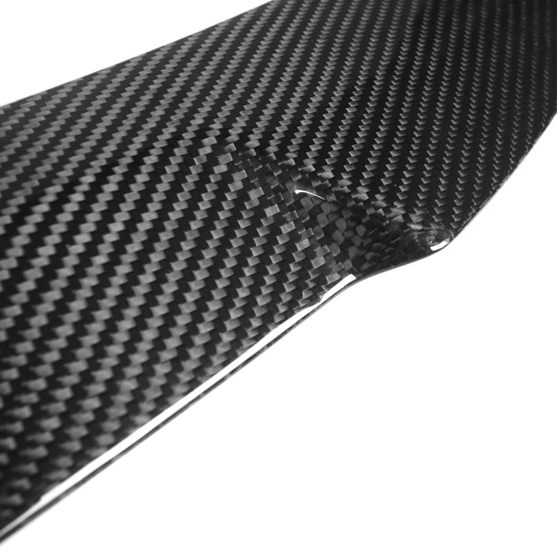 BMW G20 dry carbon fibre spoiler V2 close-up showing weave