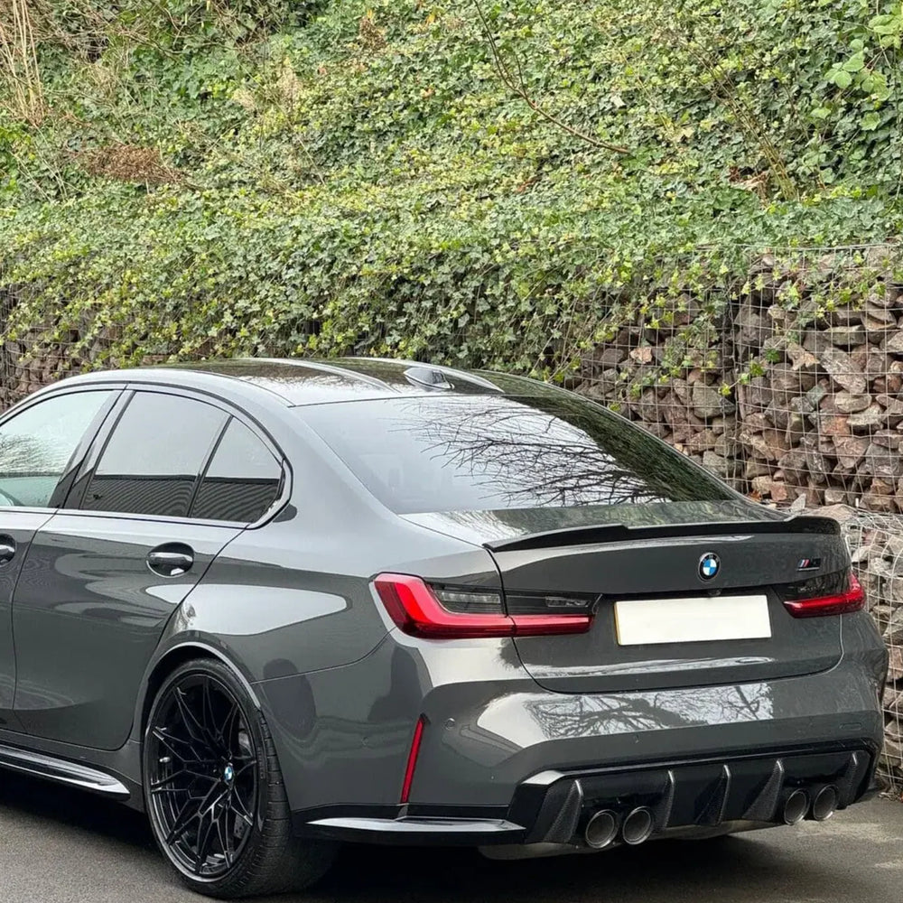 BMW M3 G80 dry carbon fibre spoiler V4 installed