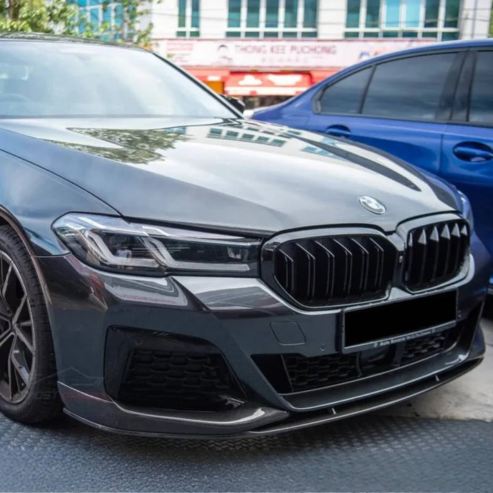 Gloss black double slat kidney grille for BMW G30 LCI installed