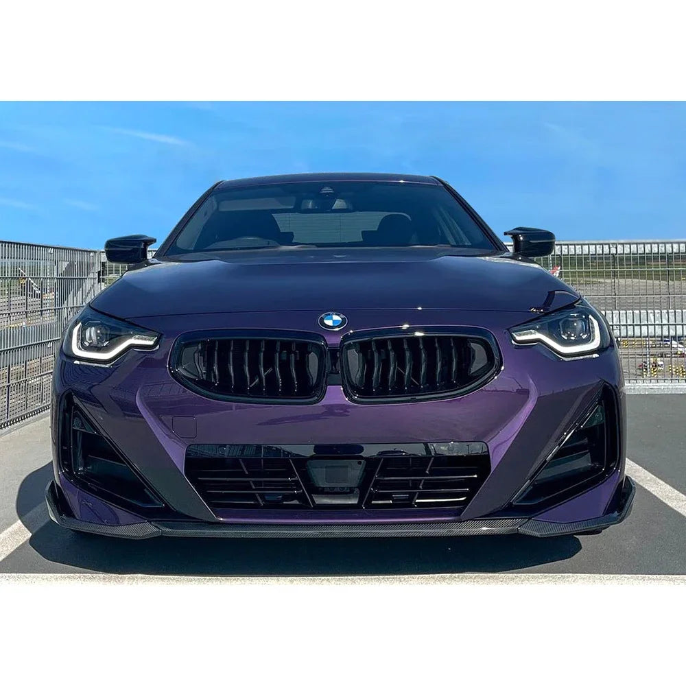 BMW 2 Series G42 splitter V1 installed front three-quarter view