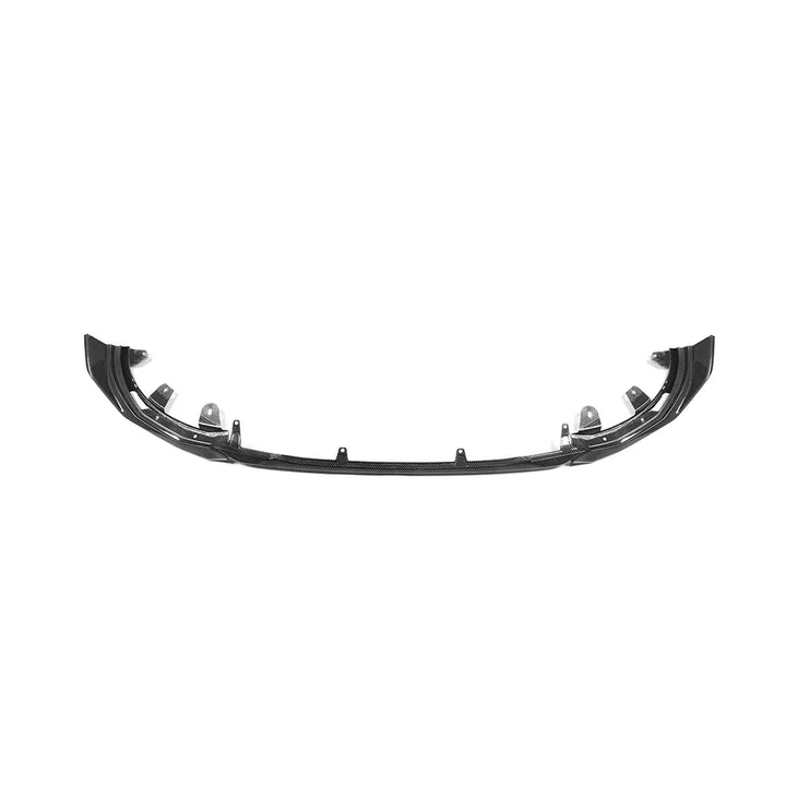 Carbon fibre front splitter V1 for BMW G42 showing weave