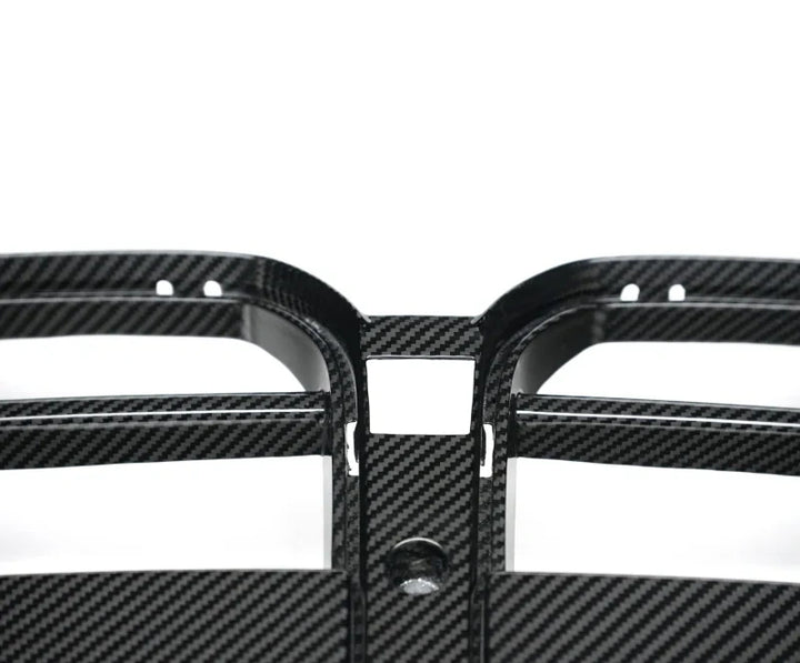 Dry carbon fibre kidney grille V2 for BMW G80 M3 deep-set slats