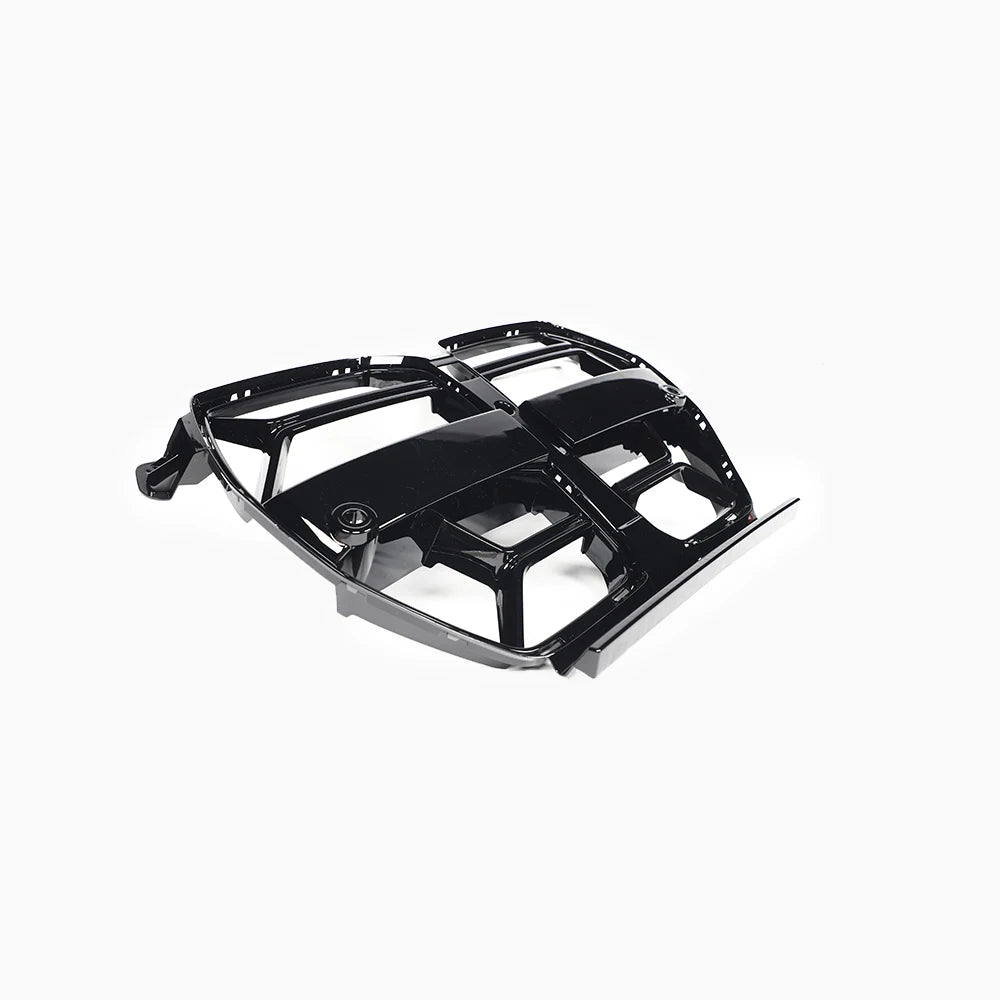 BMW M3 G81 Touring gloss black kidney grille detail angle shot