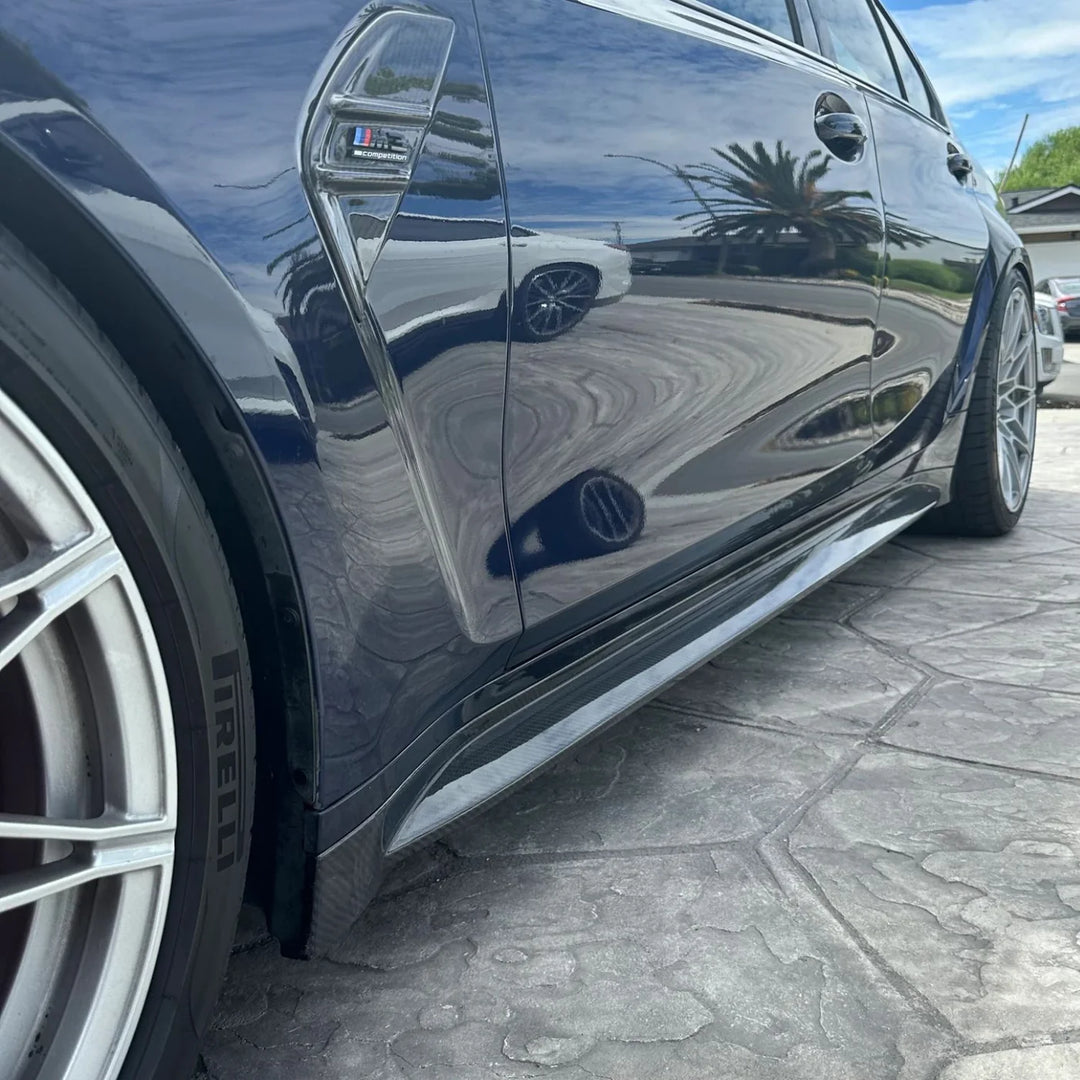 BMW M3 G81 Touring OEM style side skirt installed