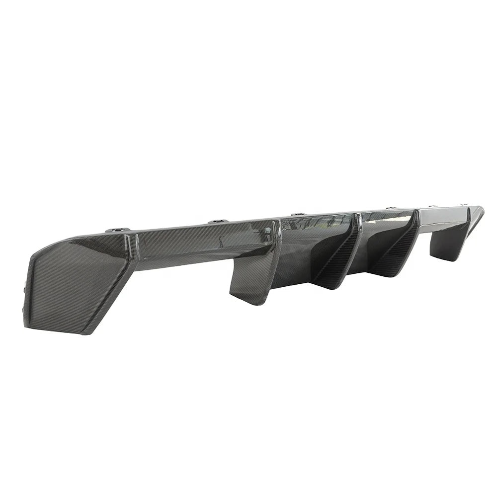 Dry carbon fibre rear diffuser V1 for BMW M3 G80 showing weave