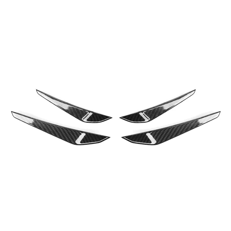 Dry carbon fibre front canard for BMW M3 G80 showing weave