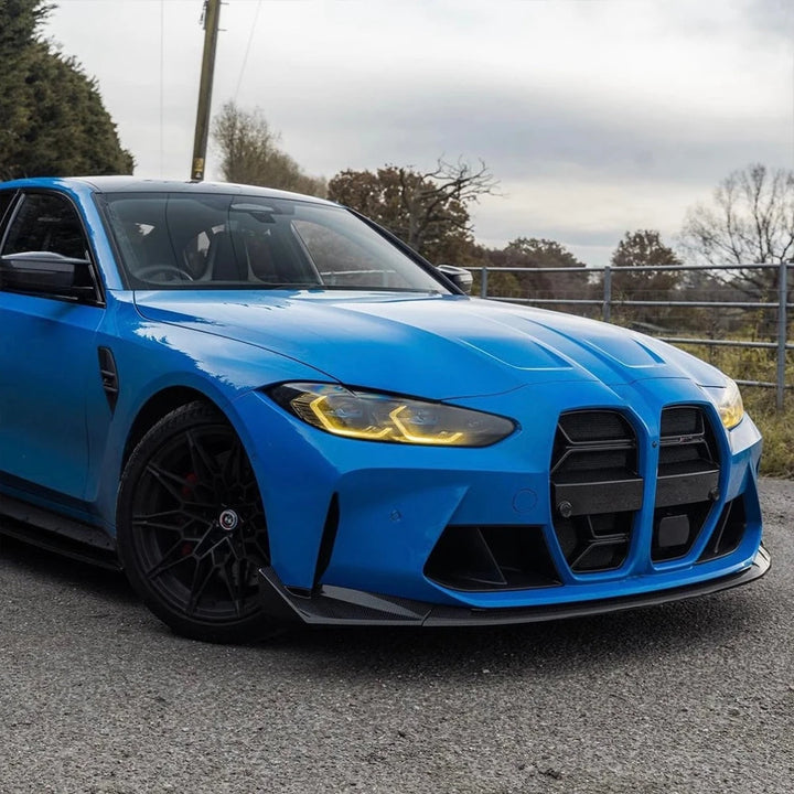 BMW M4 G82 dry carbon fibre splitter V2 installed