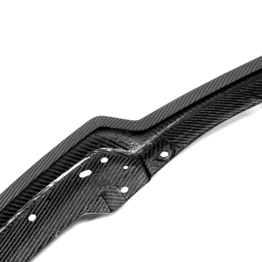 BMW M2 G87 dry carbon fibre splitter close-up