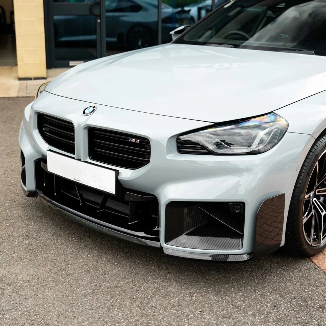 BMW M2 G87 front splitter V2 installed