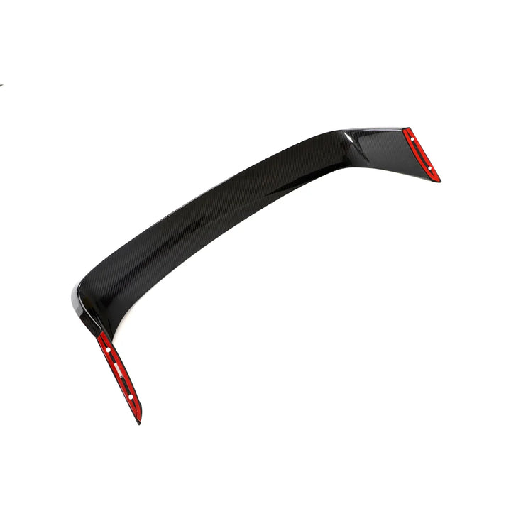 BMW M2 G87 dry carbon fibre wing showing bolt on points