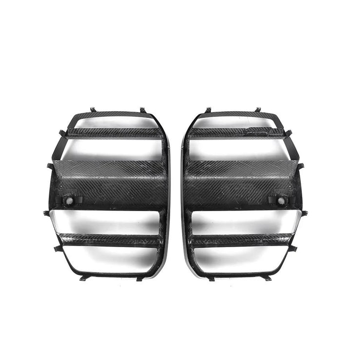 BMW M4 G82 dry carbon fibre kidney grille installed front view