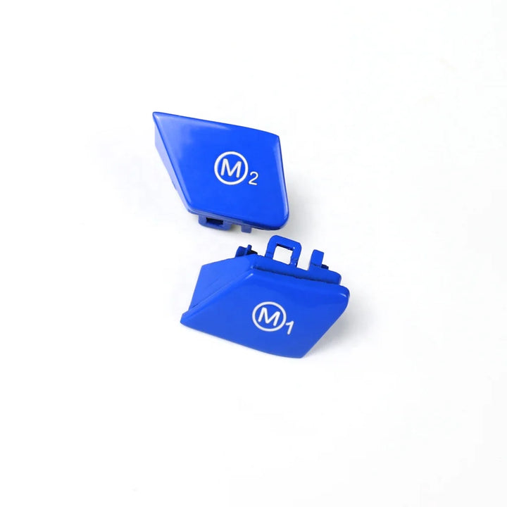 Blue M1 M2 mode buttons for BMW M car steering wheel