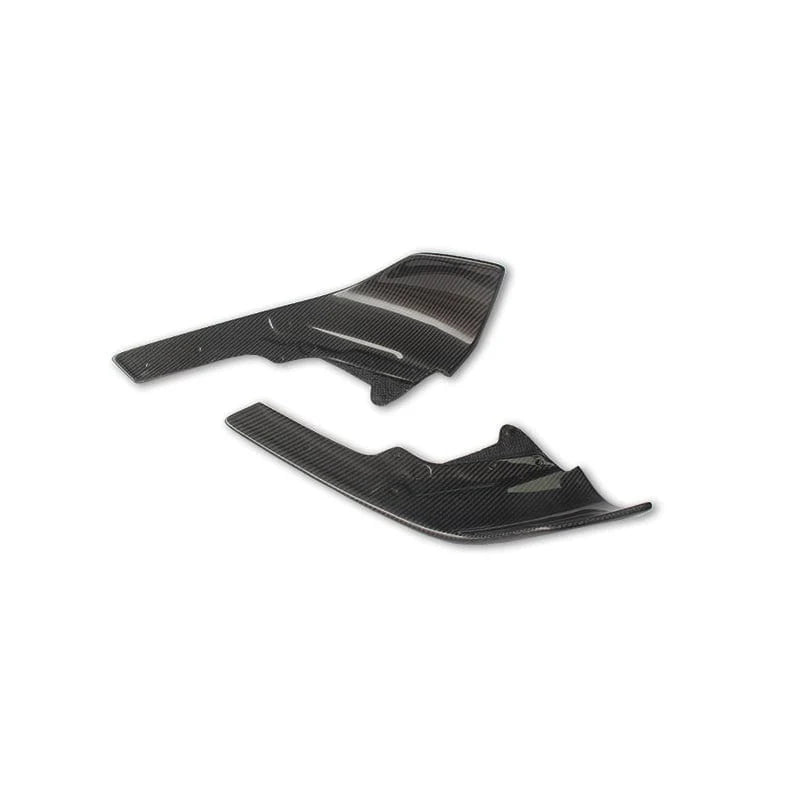 BMW M2 F87 V2 carbon fibre front splitter on a plain background