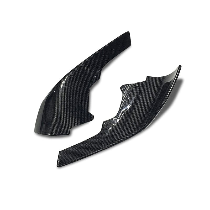 BMW M2 F87 V2 carbon fibre front splitter, front three-quarter view