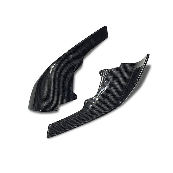 BMW M2 F87 V2 carbon fibre front splitter, front three-quarter view