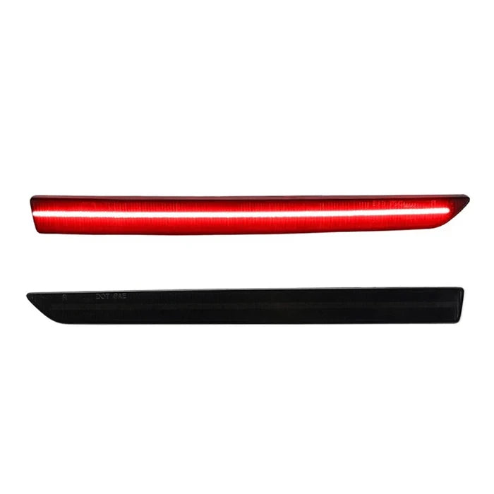 BMW F80 F82 F83 LED rear bumper lower reflectors in smoked finish